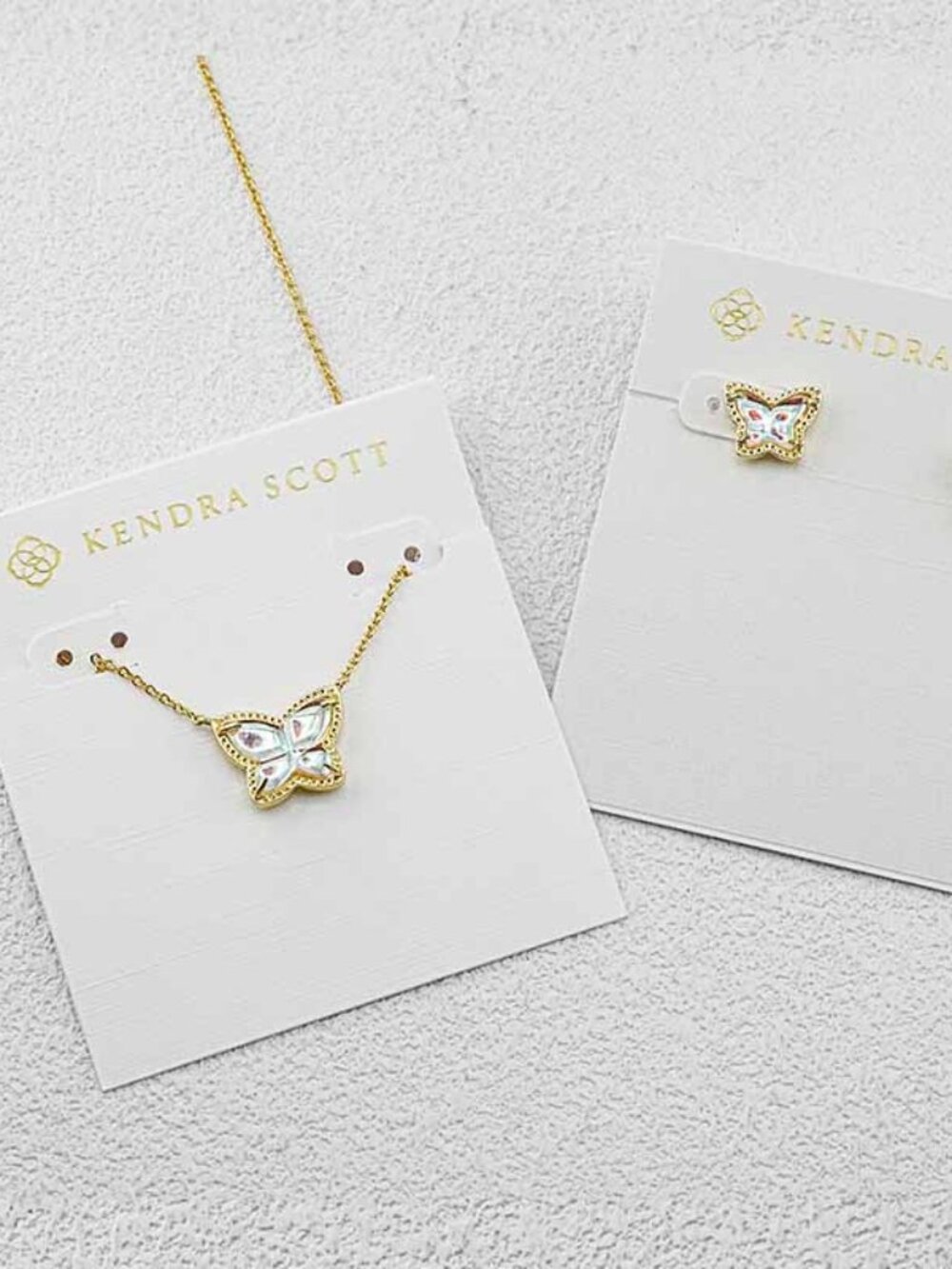 Kendra Scott Butterfly Stud Earrings & Necklace